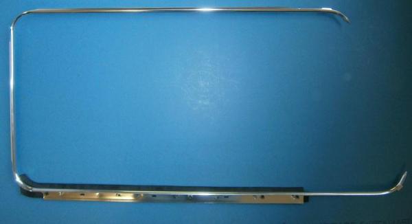 Türzierrahmen chrom mit Dichtung rechts T2